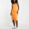 Urban Revivo Bodycon Midi Dress In Orange For Women -Urban Revivo Sales unnamed file 100