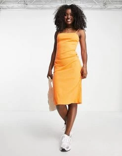 Urban Revivo Bodycon Midi Dress In Orange For Women -Urban Revivo Sales unnamed file 103
