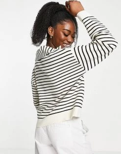 Urban Revivo Stripe Jumper In Black And White For Women Multi -Urban Revivo Sales unnamed file 1040