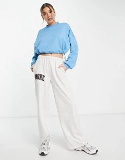 Urban Revivo Cropped Sweatshirt In Light Blue For Women -Urban Revivo Sales unnamed file 1052