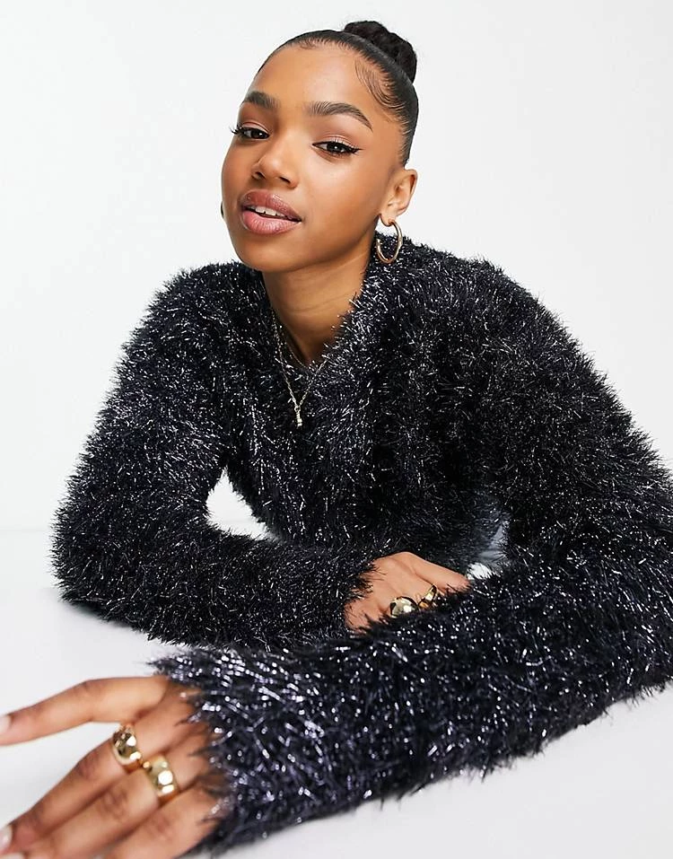 Urban Revivo Fluffy Jumper In Multi For Women 5 Urban Revivo Fluffy Jumper In Multi For Women - Image 3