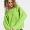 Urban Revivo Round Neck Jumper In Green For Women -Urban Revivo Sales unnamed file 1074