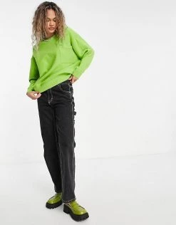 Urban Revivo Round Neck Jumper In Green For Women -Urban Revivo Sales unnamed file 1077
