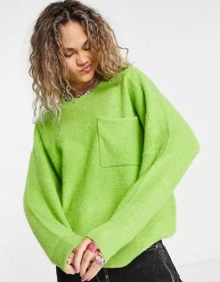 Urban Revivo Round Neck Jumper In Green For Women -Urban Revivo Sales unnamed file 1078