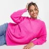 Urban Revivo Fluffy Knitted Jumper In Bright Pink For Women Fuschia -Urban Revivo Sales unnamed file 1079