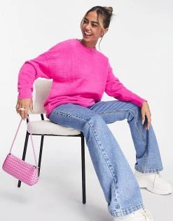 Urban Revivo Fluffy Knitted Jumper In Bright Pink For Women Fuschia -Urban Revivo Sales unnamed file 1082