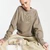Urban Revivo Slogan Print Sweatshirt In Stone For Women -Urban Revivo Sales unnamed file 1084