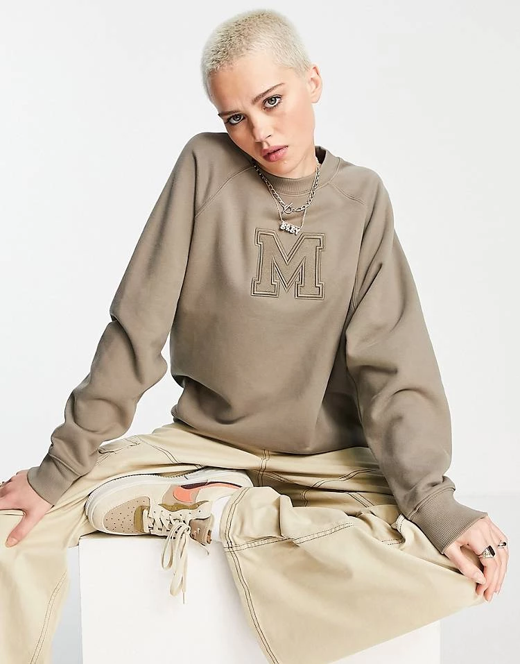 Urban Revivo Slogan Print Sweatshirt In Stone For Women 7 Urban Revivo Slogan Print Sweatshirt In Stone For Women - Image 5