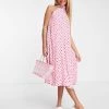 Urban Revivo Halterneck Midi Dress In Pink Geomeric Print For Women Pink Print -Urban Revivo Sales unnamed file 110