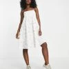 Urban Revivo Tiered Midi Dress In White Floral Print For Women -Urban Revivo Sales unnamed file 115