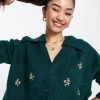 Urban Revivo Embroidered Cardigan With Collar In Green For Women 2 Urban Revivo Embroidered Cardigan With Collar In Green For Women -Urban Revivo Sales unnamed file 1163