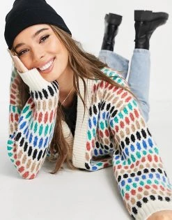 Urban Revivo Oversized Caridgan In Spot Print For Women Multi-color -Urban Revivo Sales unnamed file 1175