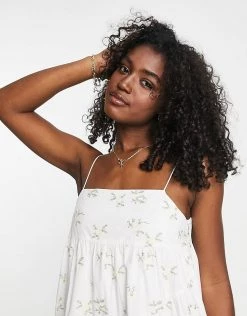 Urban Revivo Tiered Midi Dress In White Floral Print For Women -Urban Revivo Sales unnamed file 118