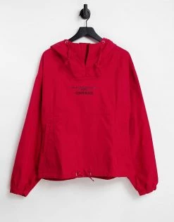 Urban Revivo Denim Hoodie In Red For Women -Urban Revivo Sales unnamed file 1207