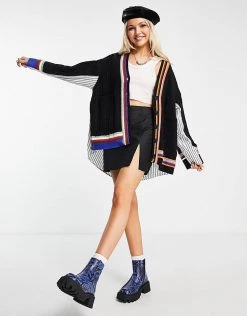 Urban Revivo Oversized Cardigan With Tipping In Multi For Women Multi-color -Urban Revivo Sales unnamed file 1210