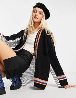 Urban Revivo Oversized Cardigan With Tipping In Multi For Women Multi-color -Urban Revivo Sales unnamed file 1211