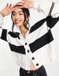 Urban Revivo Stripe Cardigan In White For Women -Urban Revivo Sales unnamed file 1247