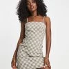 Urban Revivo Denim Checked Mini Dress In Beige For Women -Urban Revivo Sales unnamed file 125
