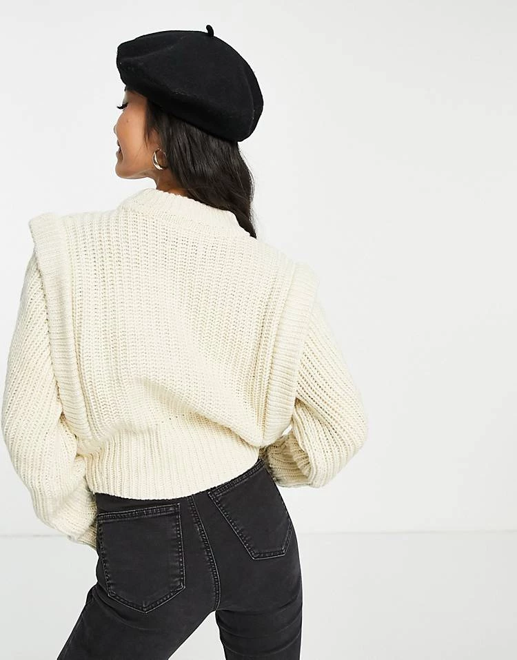 Urban Revivo Cable Knitted Jumper In Beige For Women 4 Urban Revivo Cable Knitted Jumper In Beige For Women - Image 2