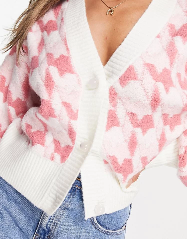 Urban Revivo Printed Cardigan In Pink For Women 5 Urban Revivo Printed Cardigan In Pink For Women - Image 3