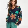Urban Revivo V Neck Jumper In Large Floral Print For Women Multi-color -Urban Revivo Sales unnamed file 1288