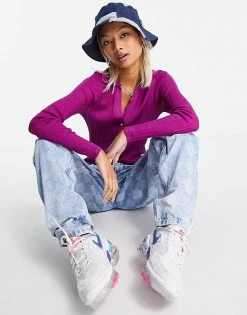 Urban Revivo Knitted Cardigan With Open Collar In Purple For Women -Urban Revivo Sales unnamed file 1311