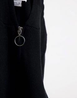 Urban Revivo Zip Front Hoodie In Black For Women -Urban Revivo Sales unnamed file 1320