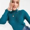 Urban Revivo Rib Knit High Neck Jumper In Green For Women 2 Urban Revivo Rib Knit High Neck Jumper In Green For Women -Urban Revivo Sales unnamed file 1333