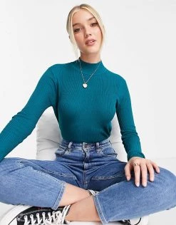 Urban Revivo Rib Knit High Neck Jumper In Green For Women -Urban Revivo Sales unnamed file 1335