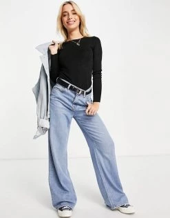 Urban Revivo Round Neck Fine Knit Jumper In Black For Women -Urban Revivo Sales unnamed file 1351