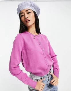 Urban Revivo Round Neck Cardigan In Purple For Women -Urban Revivo Sales unnamed file 1365