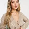 Urban Revivo Cable Knit Cardigan In Beige For Women -Urban Revivo Sales unnamed file 1368