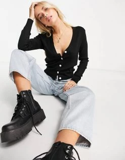 Urban Revivo Knitted Cardigan In Black For Women -Urban Revivo Sales unnamed file 1436