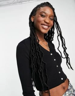 Urban Revivo Ribbed Cardigan In Black For Women -Urban Revivo Sales unnamed file 1447