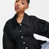 Urban Revivo Cinched Waisted Jacket In Black For Women -Urban Revivo Sales unnamed file 1493