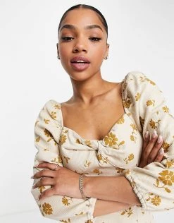 Urban Revivo Denim Mini Dress In Yellow Floral Print For Women 9 Urban Revivo Denim Mini Dress In Yellow Floral Print For Women -Urban Revivo Sales unnamed file 152