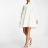 Urban Revivo Shirt Mini Dress In White For Women