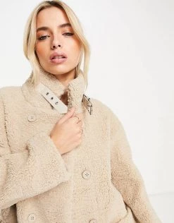 Urban Revivo Teddy Midi Coat In Beige For Women Camel -Urban Revivo Sales unnamed file 1590