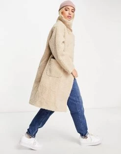 Urban Revivo Teddy Midi Coat In Beige For Women Camel -Urban Revivo Sales unnamed file 1592