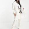 Urban Revivo Quilted Long Jacket With Collar In White For Women -Urban Revivo Sales unnamed file 1593