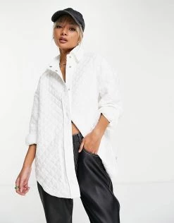 Urban Revivo Shacket In White For Women