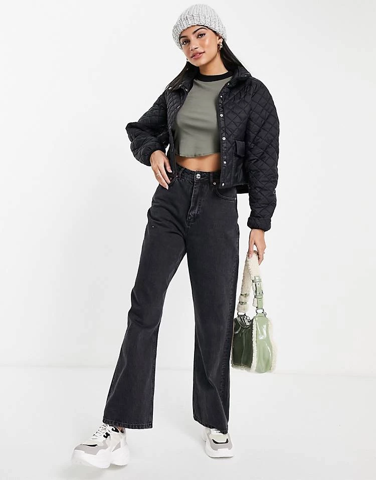 Urban Revivo Quilted Short Jacket In Black For Women 7 Urban Revivo Quilted Short Jacket In Black For Women - Image 5