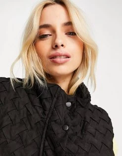 Urban Revivo Woven Detail Gilet In Black For Women -Urban Revivo Sales unnamed file 1635