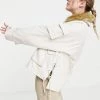 Urban Revivo Parka Jacket With Faux Fur Collar In Off White For Women -Urban Revivo Sales unnamed file 1643
