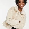 Urban Revivo Shearling Jacket In Cream For Women -Urban Revivo Sales unnamed file 1653