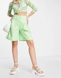 Urban Revivo Straight Leg Shorts In Green For Women -Urban Revivo Sales unnamed file 1691