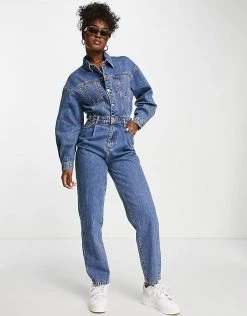 Urban Revivo Denim Jumpsuit In Blue For Women -Urban Revivo Sales unnamed file 17