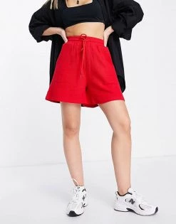 Urban Revivo Pull On Jersey Shorts In Red For Women -Urban Revivo Sales unnamed file 1702