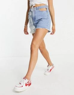 Urban Revivo Ripped Denim Shorts In Blue For Women -Urban Revivo Sales unnamed file 1707