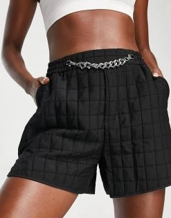 Urban Revivo Quilted Mini Shorts In Black For Women -Urban Revivo Sales unnamed file 1722